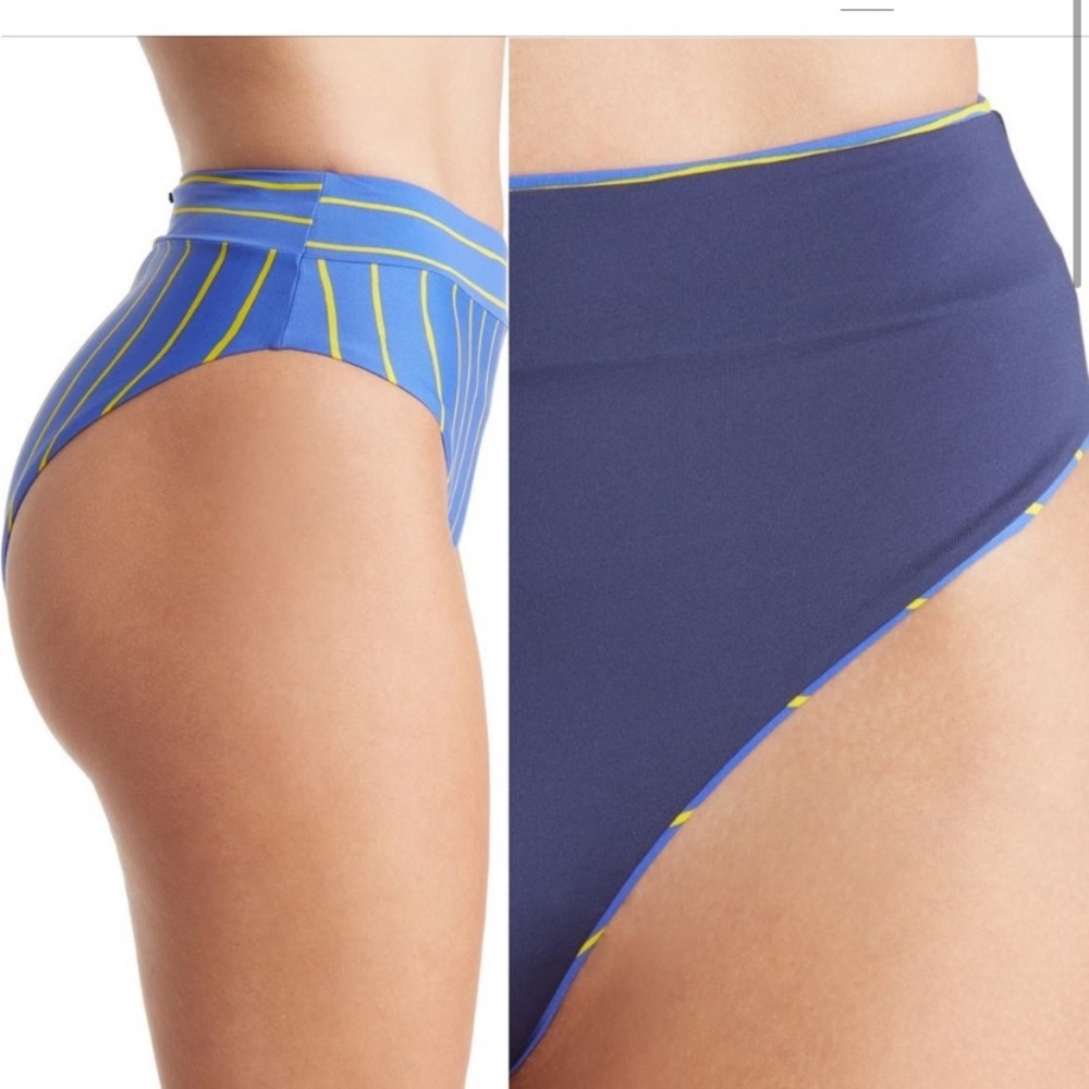 Maaji high waisted strip bikini bottoms brand new size medium